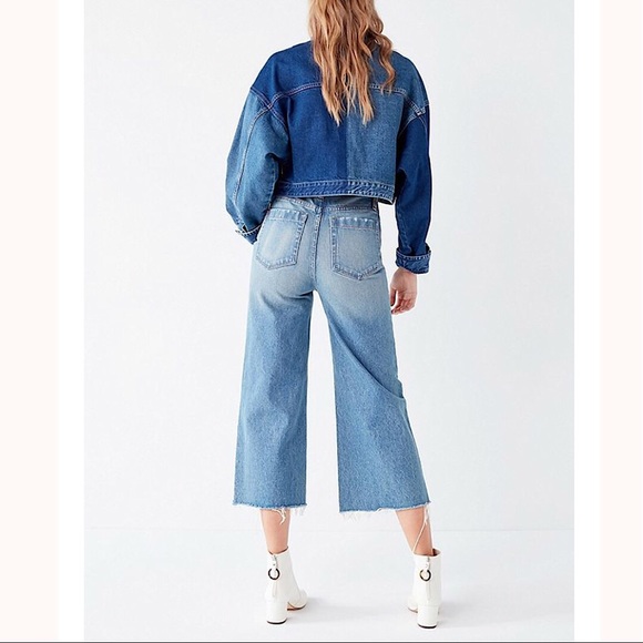 URBAN OUTFITTERS by BDG Cropped Denim Culotte Jean - Picture 3 of 8